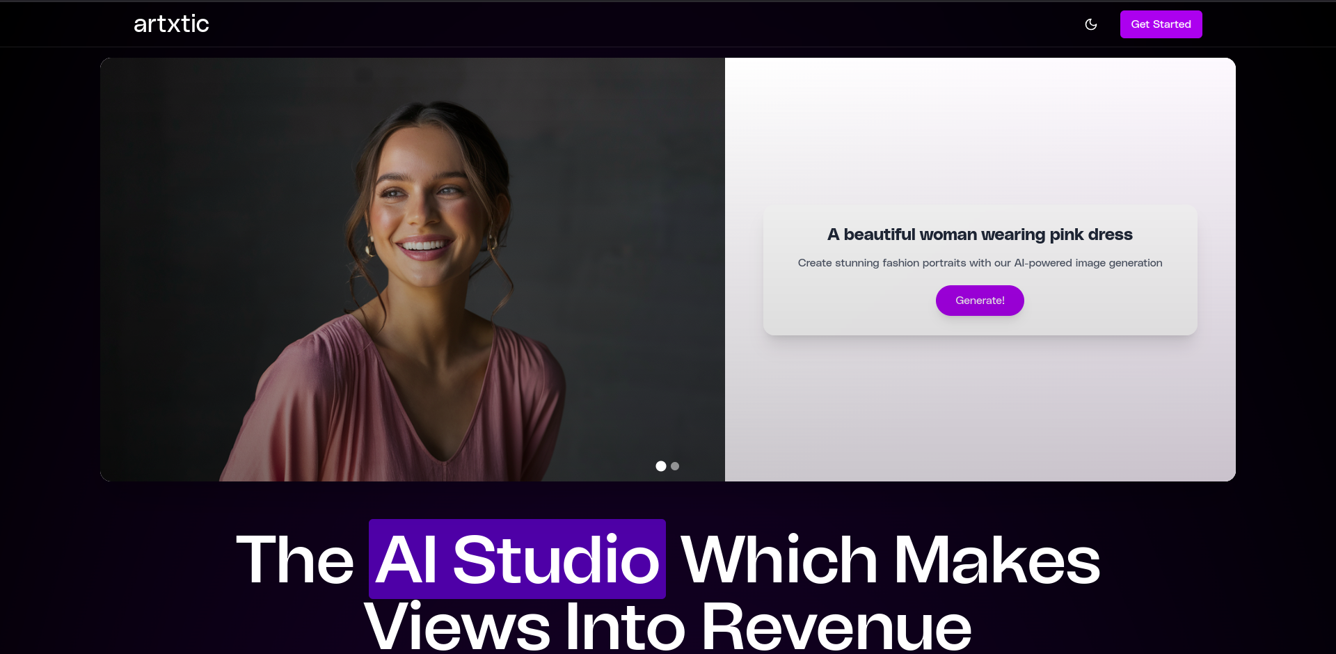 Artxtic website preview image